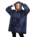 Толстовка-плед двостороння із капюшоном No Brand Huggle Hoodie One Size Синій (1762047567)