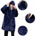 Толстовка-плед двостороння із капюшоном No Brand Huggle Hoodie One Size Синій (1762047567)