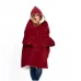 Толстовка-плед двостороння із капюшоном No Brand Huggle Hoodie One Size Червоний (1762056417)