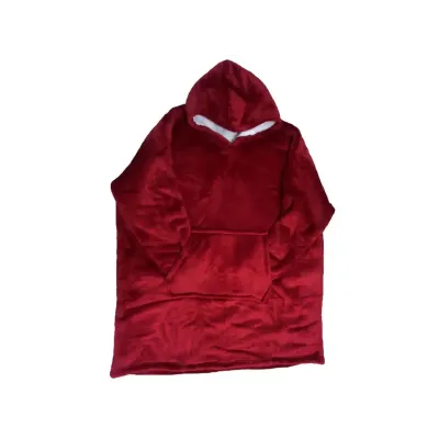 Толстовка-плед двостороння із капюшоном No Brand Huggle Hoodie One Size Червоний (1762056417)
