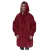 Толстовка-плед двостороння із капюшоном No Brand Huggle Hoodie One Size Червоний (1762056417)