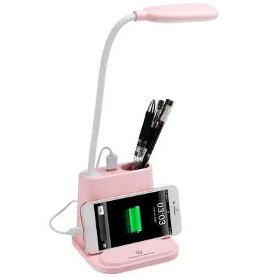 Світильник світлодіодний usb з утримувачем для телефону OPT-TOP Multifunctional desk lamp 1200mah Рожевий (1777401089) Світильник світлодіодний usb з утримувачем для телефону OPT-TOP Multifunctional desk lamp 1200mah Рожевий (1777401089)