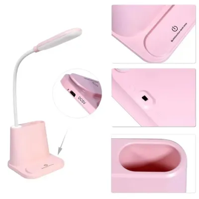 Світильник світлодіодний usb з утримувачем для телефону OPT-TOP Multifunctional desk lamp 1200mah Рожевий (1777401089) Світильник світлодіодний usb з утримувачем для телефону OPT-TOP Multifunctional desk lamp 1200mah Рожевий (1777401089)