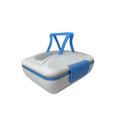 Ланч бокс для їжі з якісних преміум матеріалів Lunch Box від мережі 220 V 820 мл Синій (1937469832)