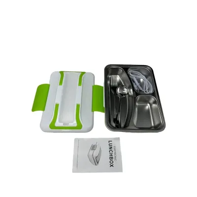 Умный электрический судочек с подогревом еды Lunch Box от сети 220 V 820 мл Зеленый (1937472004)