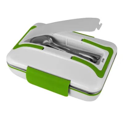 Умный электрический судочек с подогревом еды Lunch Box от сети 220 V 820 мл Зеленый (1937472004)