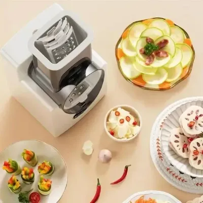 Овощерезка электрическая с барабаном и насадками 12V No Brand для кухни (2078078778)