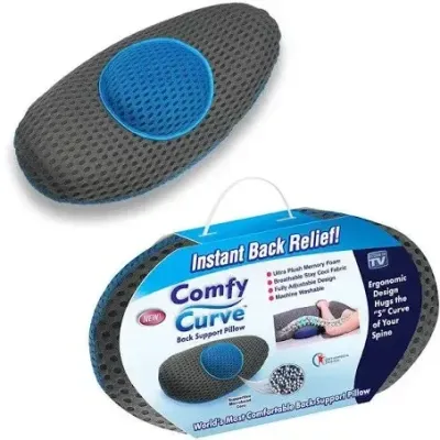 Ортопедична подушка під спину No Brand Back Support Pillow Comfy Curve (2081663919)