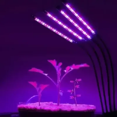 Гнучка світлодіодна фітолампа для домашніх рослин з таймером LED Supretto 50ВТ з 4 лампами для рослин (2099342052) Гнучка світлодіодна фітолампа для домашніх рослин з таймером LED Supretto 50ВТ з 4 лампами для рослин (2099342052)
