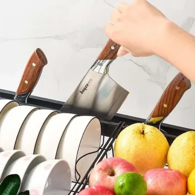 Сушилка кухонная для посуды No Brand Kitchen Rack 65х32х52 см Черный (2103354319)