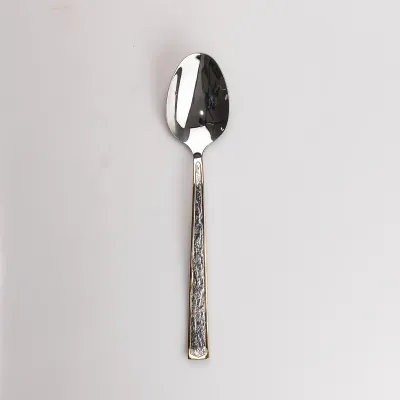 Набор столовых ложек TS Kitchen 6 штук из нержавеющей стали хром с золотом (HP96919)