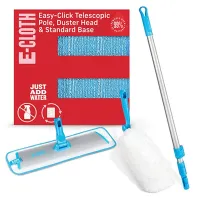 Набір швабра для миття підлоги + насадка для пилу 2 в 1 e-Cloth Easy-Click Telescopic Pole+ Duster head 743541 Набір швабра для миття підлоги + насадка для пилу 2 в 1 e-Cloth Easy-Click Telescopic Pole+ Duster head 743541