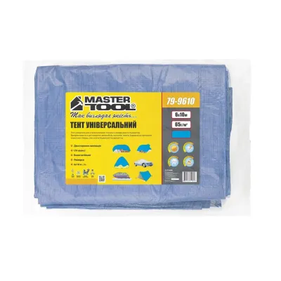 Тент MASTERTOOL 6х10 м 65 г/м² Blue (79-9610) Тент MASTERTOOL 6х10 м 65 г/м² Blue (79-9610)
