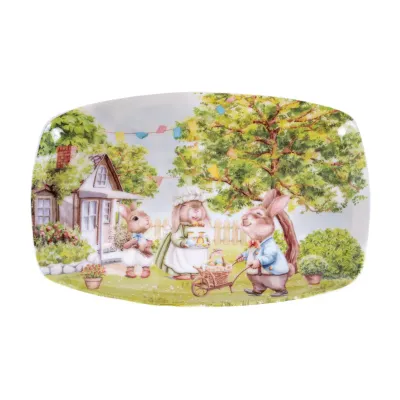 Блюдо Rabbit family 30x19 cm Lefard