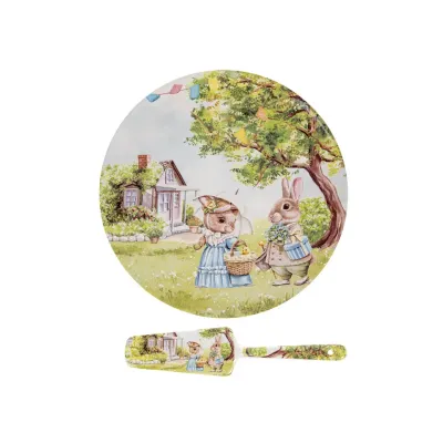 Блюдо фарфор Rabbit family 26 cm Lefard