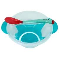 Тарелка на присоске прозрачная Mega Zayka MGZ-0100 (Turquoise) с термоложкой и крышкой Тарелка на присоске прозрачная Mega Zayka MGZ-0100 (Turquoise) с термоложкой и крышкой