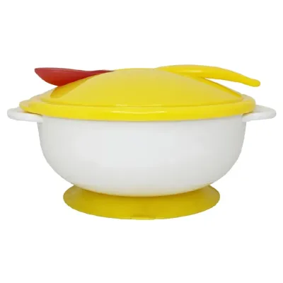 Тарілка на присосці з термоложкою та кришкою Mega Zayka MGZ-0101 (Yellow) 250 мл Тарілка на присосці з термоложкою та кришкою Mega Zayka MGZ-0101 (Yellow) 250 мл