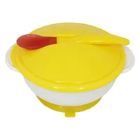 Тарелка на присоске с термоложкой и крышкой Mega Zayka MGZ-0101 (Yellow) 250 мл Тарелка на присоске с термоложкой и крышкой Mega Zayka MGZ-0101 (Yellow) 250 мл