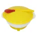 Тарілка на присосці з термоложкою та кришкою Mega Zayka MGZ-0101 (Yellow) 250 мл
