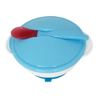 Тарілка на присосці з термоложкою та кришкою Mega Zayka MGZ-0101 (Blue) 250 мл Тарілка на присосці з термоложкою та кришкою Mega Zayka MGZ-0101 (Blue) 250 мл
