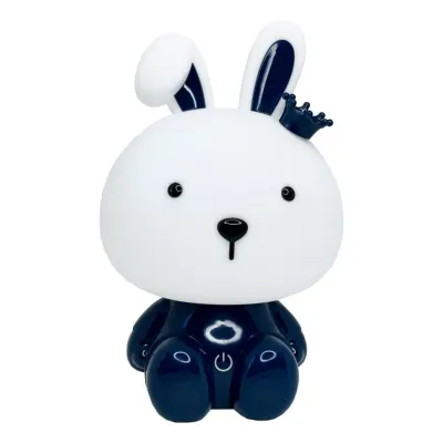 Ночник детский Зайка с короной Mega Zayka MGZ-1405 Blue сетевой питание от USB