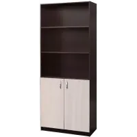 Шафа для документів МАКСІ МЕБЛІ (2 двері + 2 полиці) тип В (700*1900*350) Венге магія/Дуб молочний (11437)