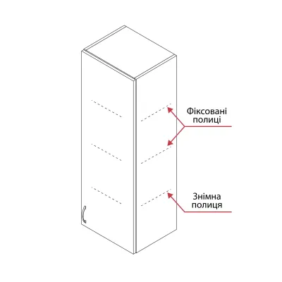 Пенал закрытый (однодверный) ширина 400 МАКСИ МЕБЕЛЬ (70149) Пенал закрытый (однодверный) ширина 400 МАКСИ МЕБЕЛЬ (70149)