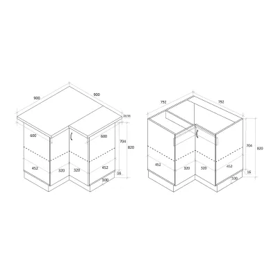 Тумба угловая кухонная со столешницей 1-й категории с крашеными МДФ фасадами МАКСИ МЕБЕЛЬ (5102486) Тумба угловая кухонная со столешницей 1-й категории с крашеными МДФ фасадами МАКСИ МЕБЕЛЬ (5102486)