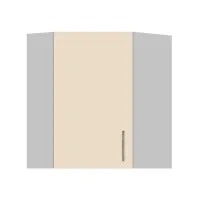 Кутова шафа навісна МАКСІ МЕБЛІ Сірий/Ваніль (80040)