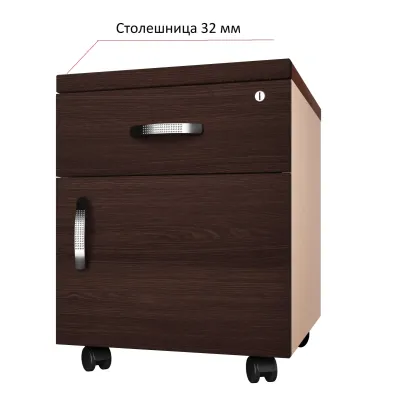 Тумба мобильная Буран (дверь+ящик+замочек) XR МАКСИ МЕБЕЛЬ Яблоня локарна/Дуб молочний (5102927) Тумба мобильная Буран (дверь+ящик+замочек) XR МАКСИ МЕБЕЛЬ Яблоня локарна/Дуб молочний (5102927)