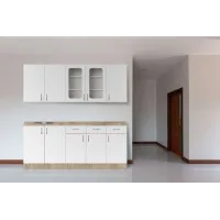 Кухня Модена ширина 1500 МАКСІ МЕБЛІ Дуб сонома/Білі гладкі (5103009)