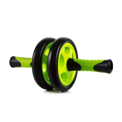 Колесо для преса подвійне PowerPlay 4327 Dual-Core Ab Wheel Чорно-зелений