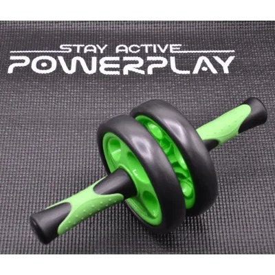 Колесо для преса подвійне PowerPlay 4327 Dual-Core Ab Wheel Чорно-зелений