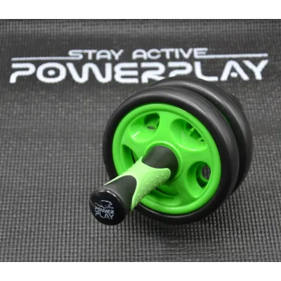 Колесо для преса подвійне PowerPlay 4327 Dual-Core Ab Wheel Чорно-зелений