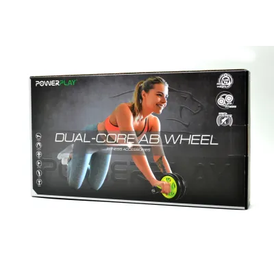 Колесо для преса подвійне PowerPlay 4327 Dual-Core Ab Wheel Чорно-зелений