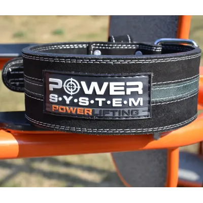 Пояс для пауерліфтингу Power System PS-3800 PowerLifting шкіряний Black/Grey Line XXL Пояс для пауерліфтингу Power System PS-3800 PowerLifting шкіряний Black/Grey Line XXL