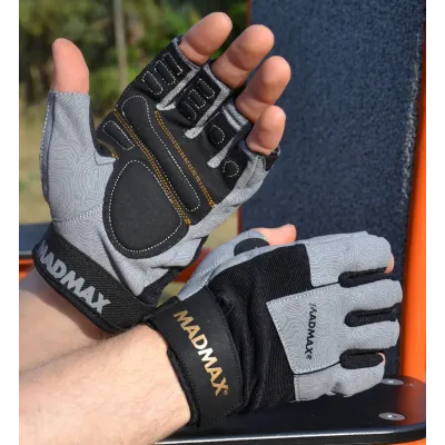 Перчатки для фитнеса MadMax MFG-871 Damasteel Grey/Black XXL