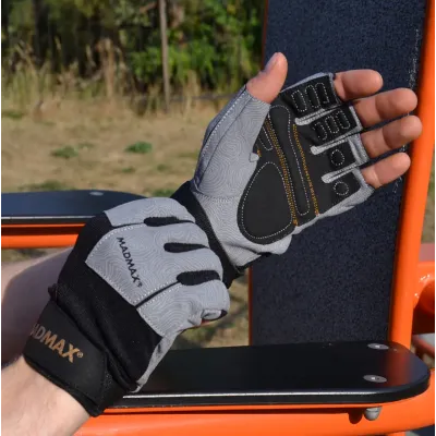 Перчатки для фитнеса MadMax MFG-871 Damasteel Grey/Black XXL