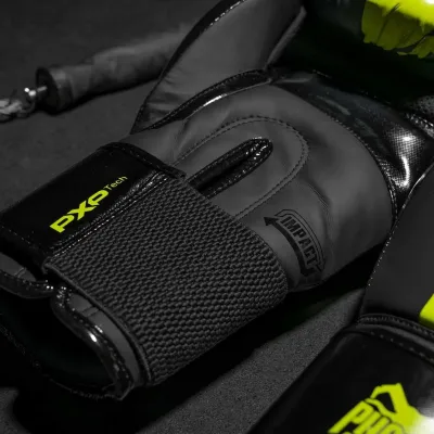 Боксерские перчатки Phantom APEX Elastic Neon Black/Yellow 16 унций Боксерские перчатки Phantom APEX Elastic Neon Black/Yellow 16 унций