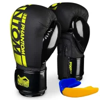 Боксерські рукавиці Phantom APEX Elastic Neon Black/Yellow 16 унцій Боксерські рукавиці Phantom APEX Elastic Neon Black/Yellow 16 унцій