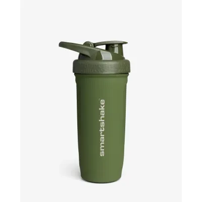 Шейкер спортивний SmartShake металевий Reforce Stainless Steel 30oz/900ml Army Green