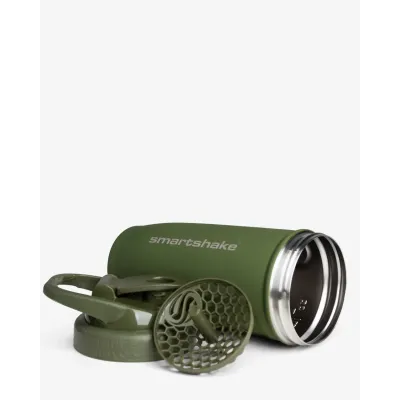 Шейкер спортивний SmartShake металевий Reforce Stainless Steel 30oz/900ml Army Green