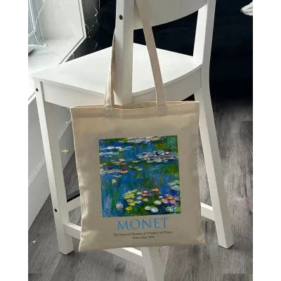 Экошопер BookOpt ВК4063 MONET «Водяные лилии» бежевый Экошопер BookOpt ВК4063 MONET «Водяные лилии» бежевый