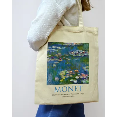 Экошопер BookOpt ВК4063 MONET «Водяные лилии» бежевый Экошопер BookOpt ВК4063 MONET «Водяные лилии» бежевый