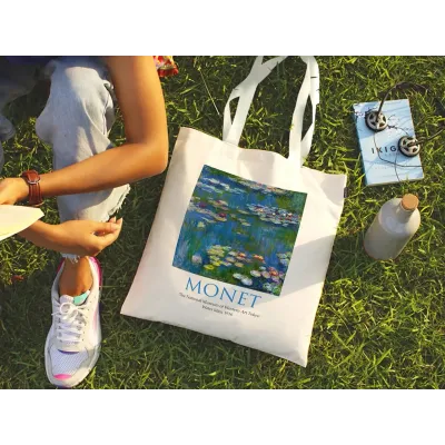 Экошопер BookOpt ВК4063 MONET «Водяные лилии» бежевый Экошопер BookOpt ВК4063 MONET «Водяные лилии» бежевый