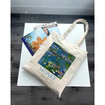 Экошопер BookOpt ВК4063 MONET «Водяные лилии» бежевый Экошопер BookOpt ВК4063 MONET «Водяные лилии» бежевый