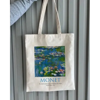 Экошопер BookOpt ВК4063 MONET «Водяные лилии» бежевый Экошопер BookOpt ВК4063 MONET «Водяные лилии» бежевый