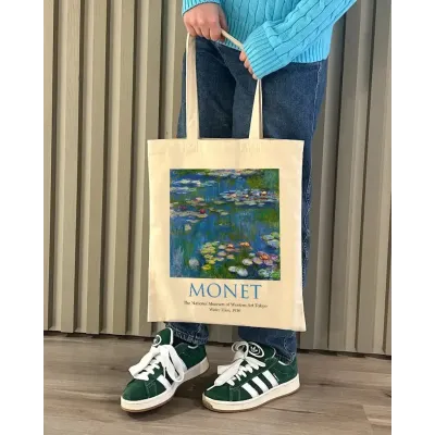 Экошопер BookOpt ВК4063 MONET «Водяные лилии» бежевый Экошопер BookOpt ВК4063 MONET «Водяные лилии» бежевый