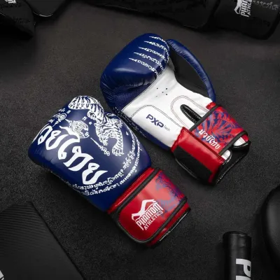 Боксерські рукавиці Phantom Muay Thai Blue 12 унцій + бинти