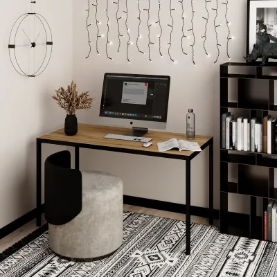 Письмовий стіл Art in Head Brevity Loft standart 1400х750х670 Дуб крафт золотий/Чорний метал (TB04120000030)